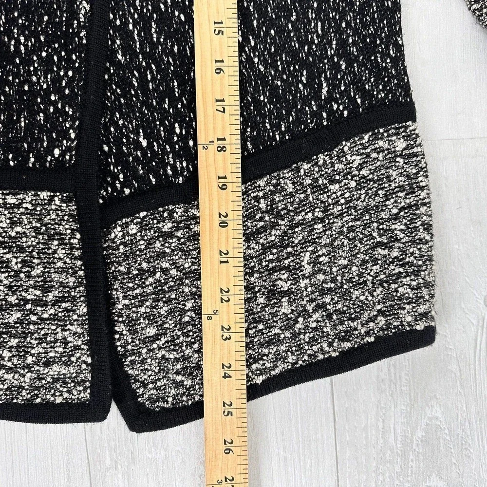 Vince Textured Drape Front Jacket Women‎ Small Black Gray Long Sleeves Career - Picture 14 of 15
